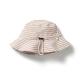 Wilson & Frenchy Organic Terry Towelling Bucket Hat - Nutmeg Stripe