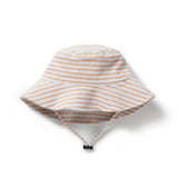 Wilson & Frenchy Organic Terry Towelling Bucket Hat - Nutmeg Stripe