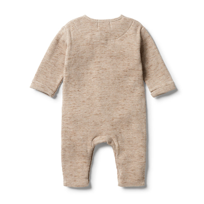 Wilson & Frenchy Waffle Slouch Growsuit - Oatmeal Fleck