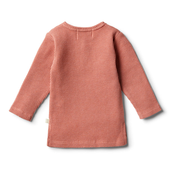 Wilson & Frenchy Waffle Henley Top - Clay