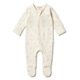 Wilson & Frenchy Organic Long Sleeve Zipsuit with Feet - Little Blossom