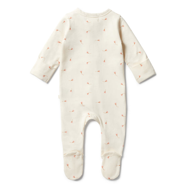 Wilson & Frenchy Organic Long Sleeve Zipsuit with Feet - Little Blossom