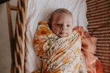 Wind & Willow Co Organic Cotton and Bamboo Swaddle - Sunflower