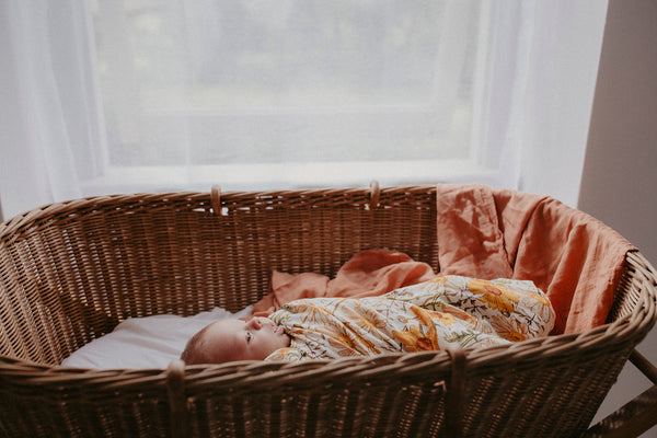 Wind & Willow Co Organic Cotton and Bamboo Swaddle - Sunflower
