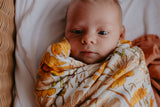 Wind & Willow Co Organic Cotton and Bamboo Swaddle - Sunflower
