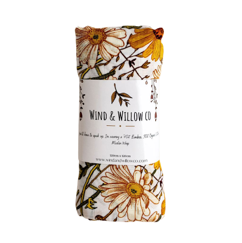 Wind & Willow Co Organic Cotton and Bamboo Swaddle - Sunflower