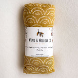 Wind & Willow Co Organic Cotton and Bamboo Swaddle - Burnt Honey