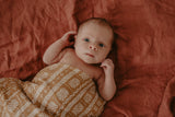 Wind & Willow Co Organic Cotton and Bamboo Swaddle - Owl Brown