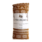 Wind & Willow Co Organic Cotton and Bamboo Swaddle - Owl Brown