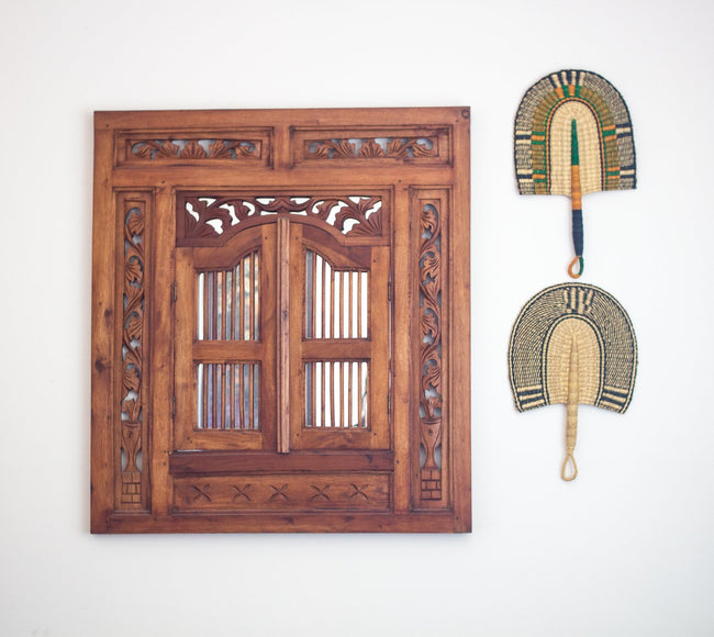 Woven African Fan - Natural