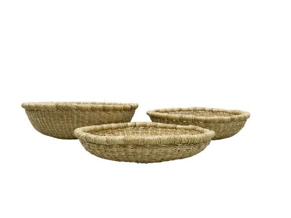 Woven Bolga Bowl Set - Natural