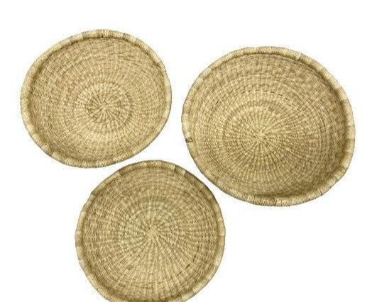Woven Bolga Bowl Set - Natural