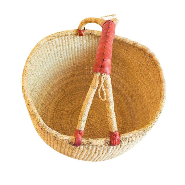 Woven Round Basket - Natural Large