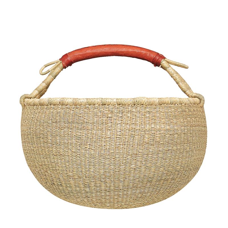 Woven Round Basket - Natural Large