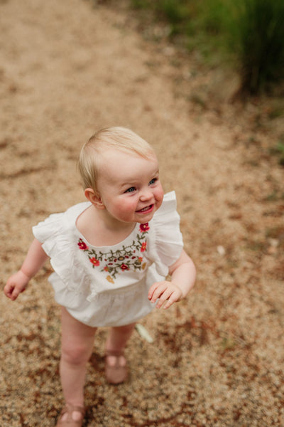 Peggy Valley Playsuit - White