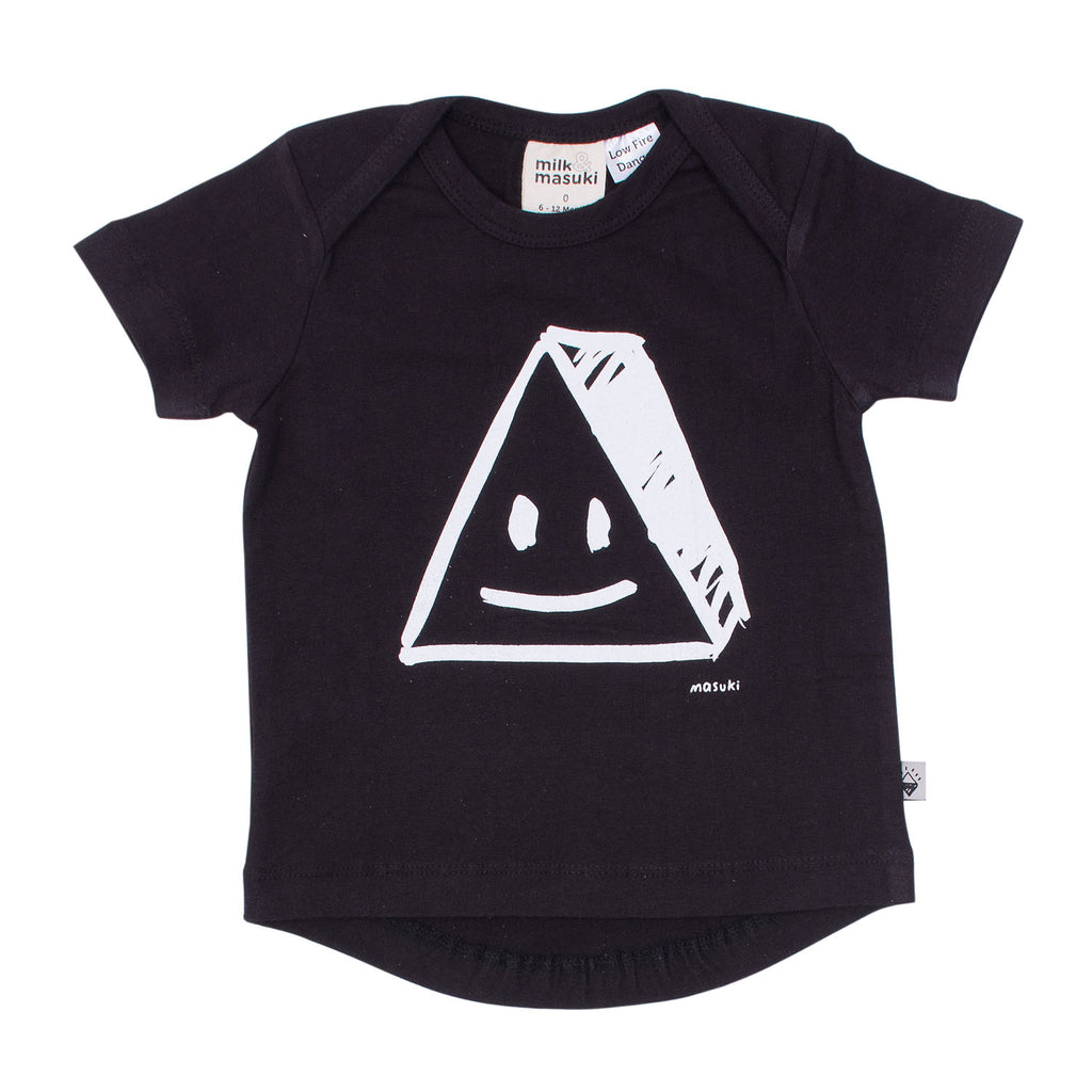 Milk & Masuki Baby Short Sleeve Tee - Triangle Face