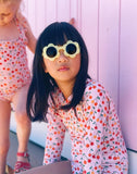 Peggy Violet Long Sleeve Swimsuit - Cherry Print