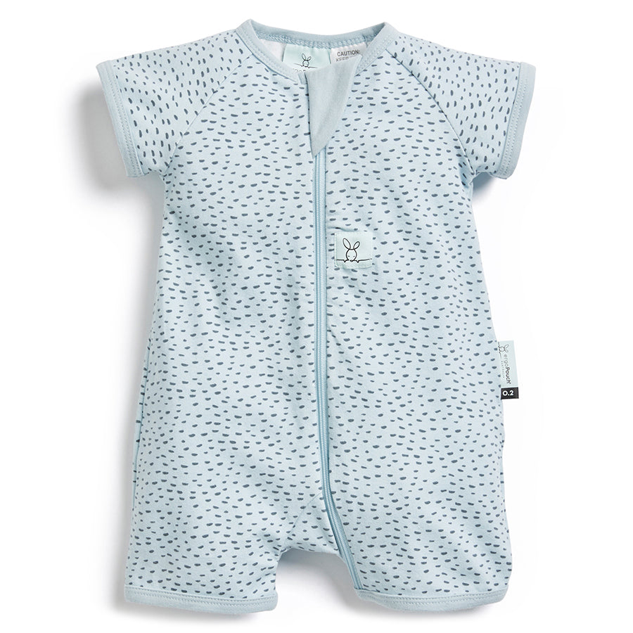 ergoPouch 0.2 tog Short Sleeve Bamboo Romper - Pebble