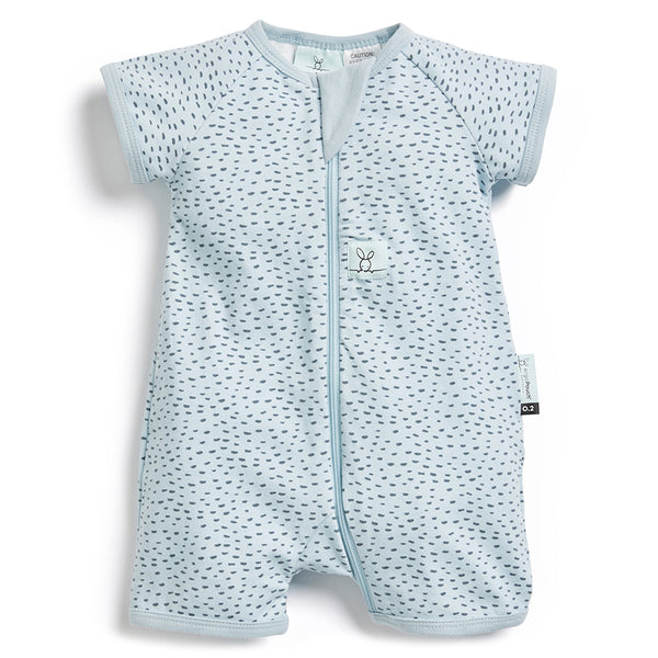 ergoPouch 0.2 tog Short Sleeve Bamboo Romper - Pebble