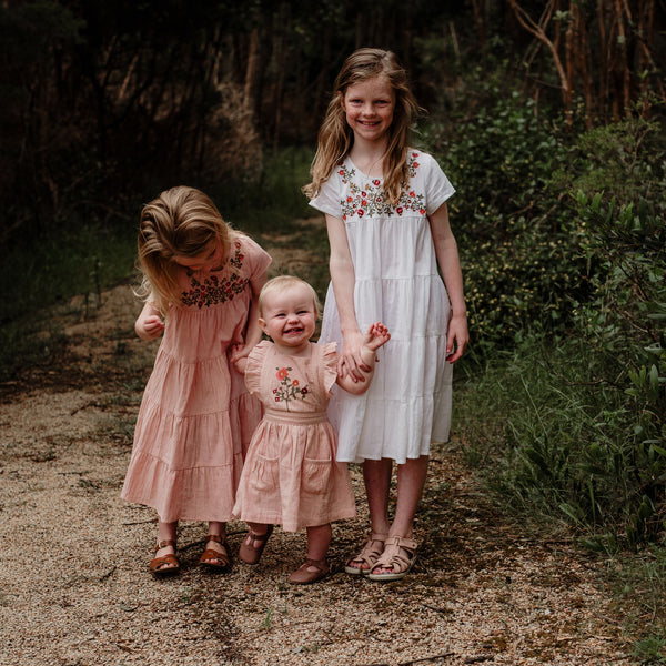 Peggy Rosie Dress - White