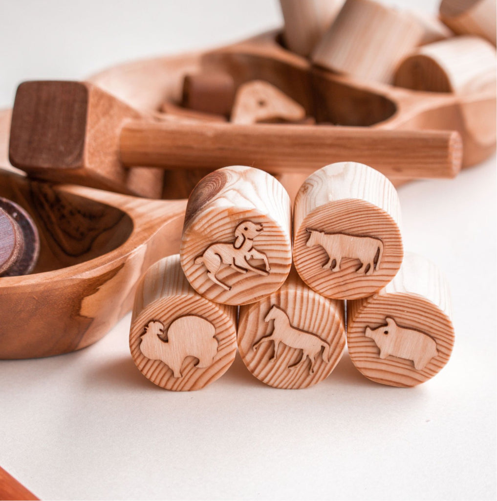 Beadie Bug Play - Play Dough Stamps - Farm Yard Animal