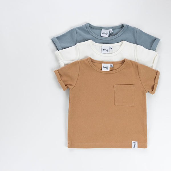 Bobby G Box Ribbed Tee - Sand Storm