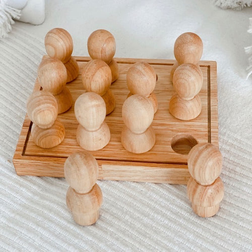 Qtoys - Natural Mini People in Tray