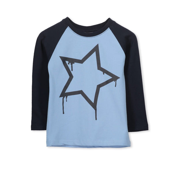 Milky Star Tee - Navy Fleck Marle
