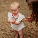 Peggy Valley Playsuit - White