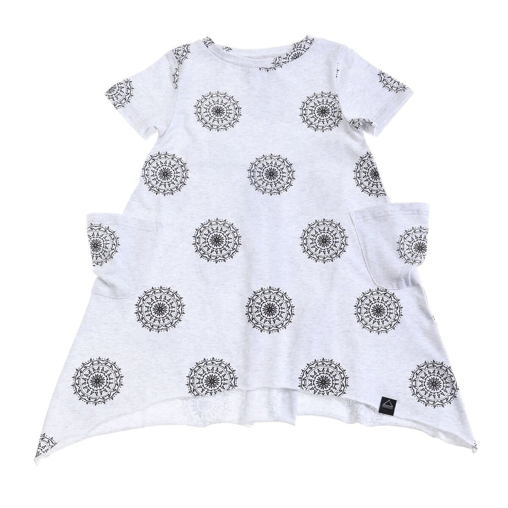Sunday Soldiers Raw Edge Pocket Dress - Mandala