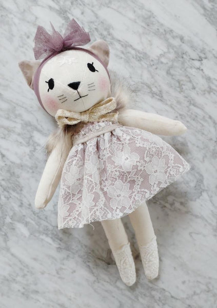 Mini Winther Co Kitten Doll - Purple and Lace