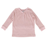 Peggy Halo Henley Tee - Dusty Pink