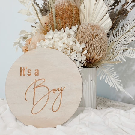 Hello Fern Wooden Pregnancy Milestone Disc Set - Wreath