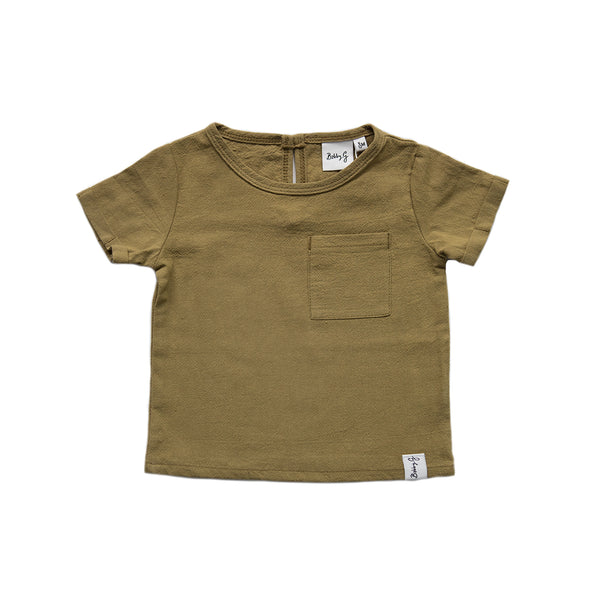Bobby G Boxy Linen Tee - Forest