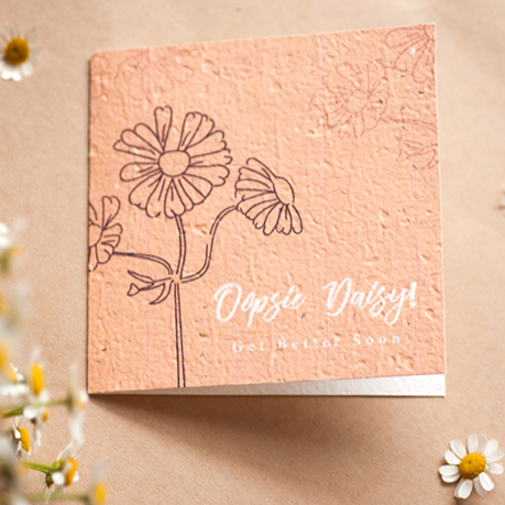 Nurturing Nature Cards - Oopsie Daisy Get Well Soon Plantable Greeting Card