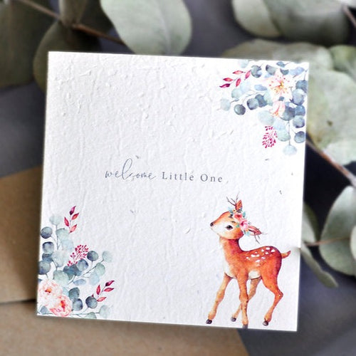 Nurturing Nature Cards - Oh Deer Baby Shower Plantable Greeting Card