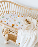 Snuggle Hunny Fitted Bassinet Sheet - Poppy