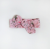 Snuggle Hunny Top Knot Headband - Pink Wattle