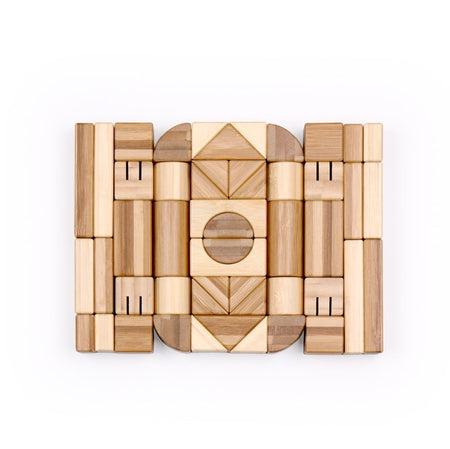Udeas - Bamboo Alphabet and Math Block Set - 80 pieces