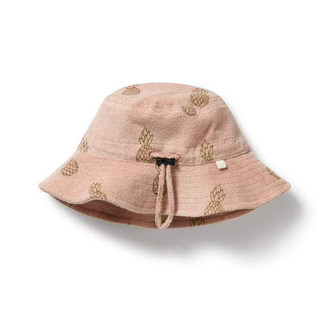 Wilson & Frenchy Organic Terry Towelling Bucket Hat - Pineapple