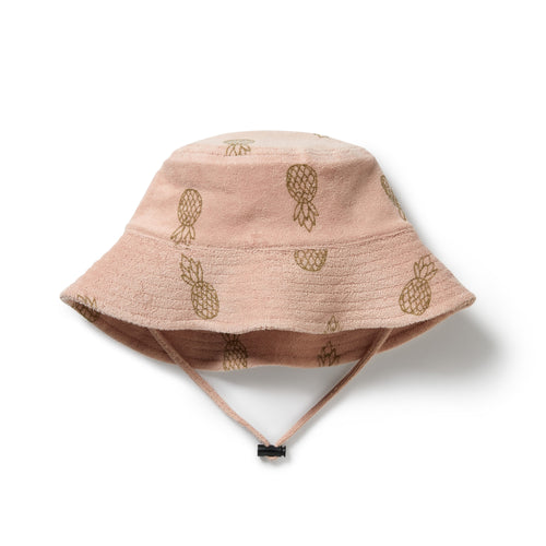Wilson & Frenchy Organic Terry Towelling Bucket Hat - Pineapple