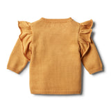 Wilson & Frenchy Knitted Ruffle Jumper - Golden Apricot