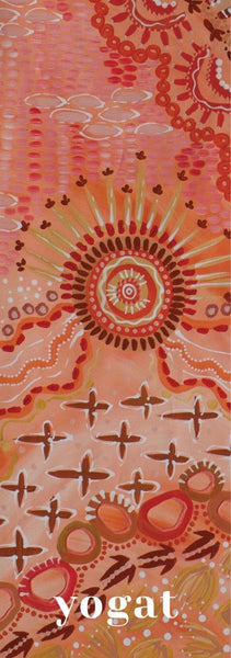 Yogat Yoga and Pilates Mat - Kalkatungu Country by Glenda McCulloch