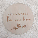 Bloomlette Announcement Plaque - Hello World